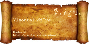 Visontai Éva névjegykártya
