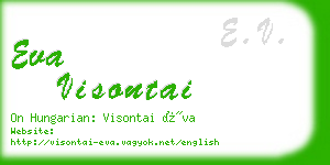 eva visontai business card